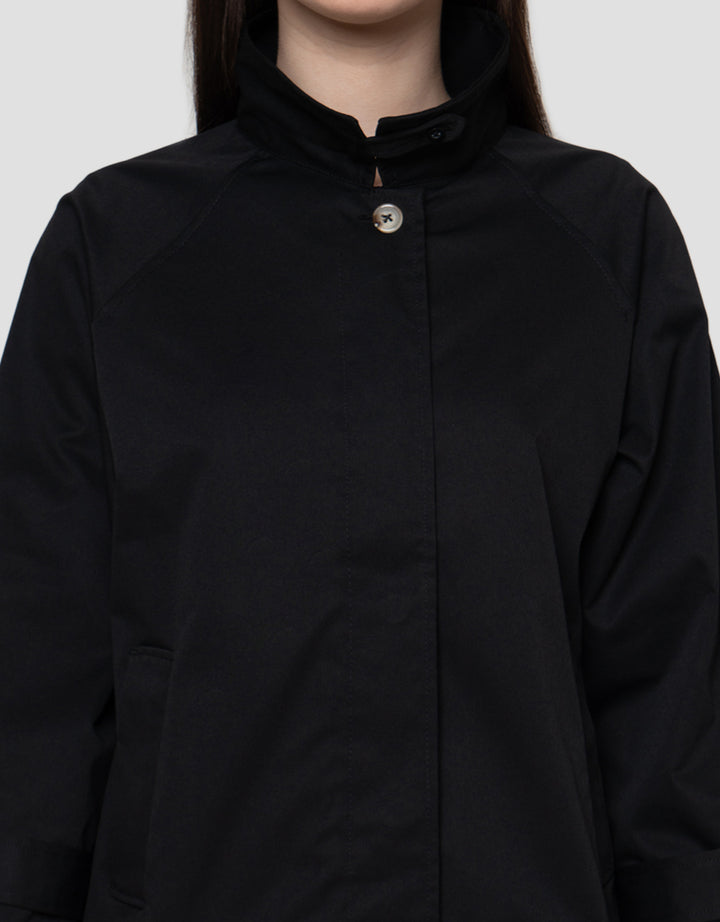 Connexion Trench Coat Ctn Blend Jaket Oversize Wanita