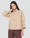Connexion Trench Coat Ctn Blend Jaket Oversize Wanita