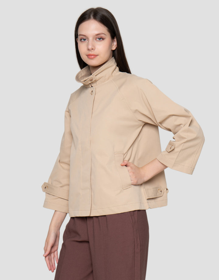 Connexion Trench Coat Ctn Blend Jaket Oversize Wanita