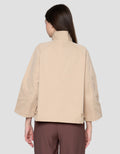 Connexion Trench Coat Ctn Blend Jaket Oversize Wanita
