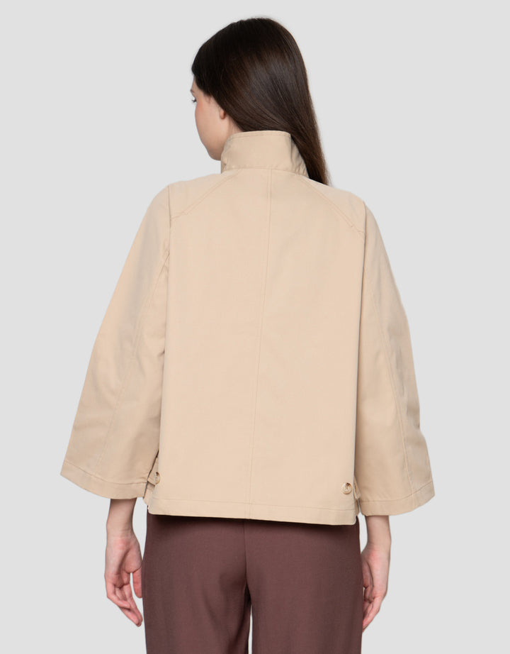 Connexion Trench Coat Ctn Blend Jaket Oversize Wanita