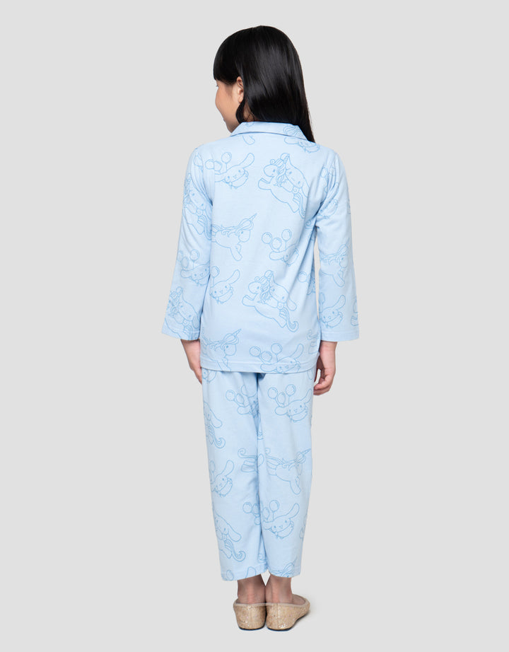 Character Print Cinnamoroll Pakaian Set Piyama Anak Perempuan