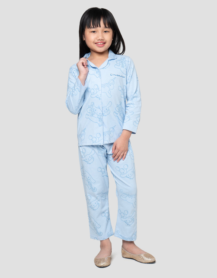 Character Print Cinnamoroll Pakaian Set Piyama Anak Perempuan