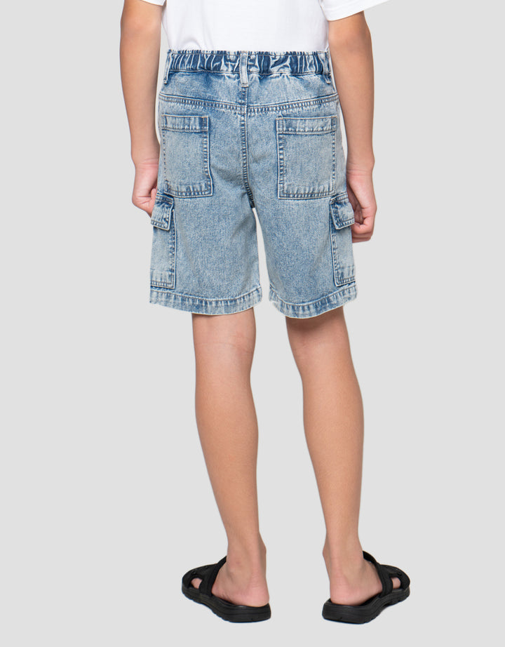 Nevada Kargo Celana Pendek Denim Anak Laki-Laki
