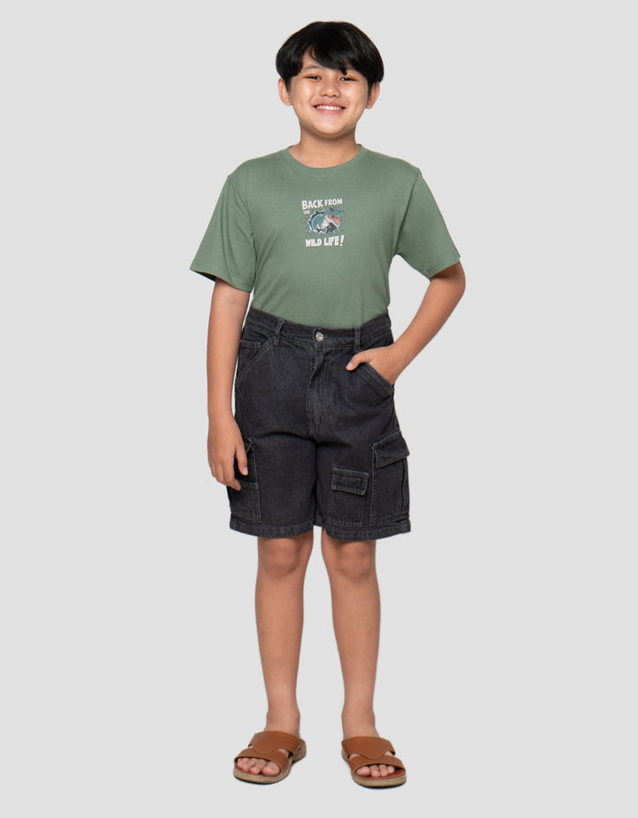 Nevada Kargo Celana Pendek Denim Anak Laki-Laki