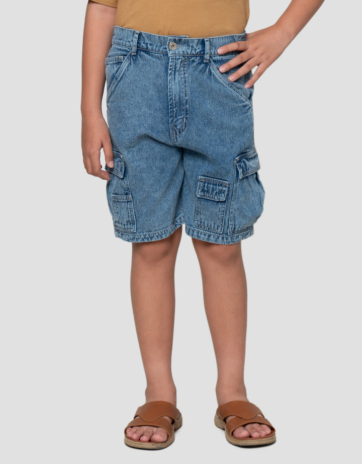 Nevada Kargo Celana Pendek Denim Anak Laki-Laki