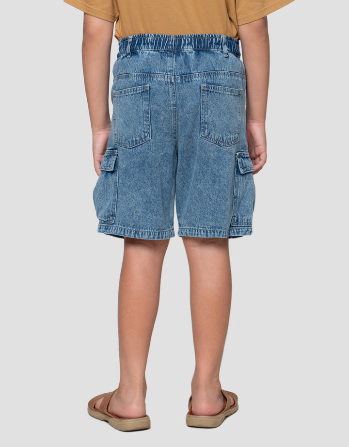 Nevada Kargo Celana Pendek Denim Anak Laki-Laki