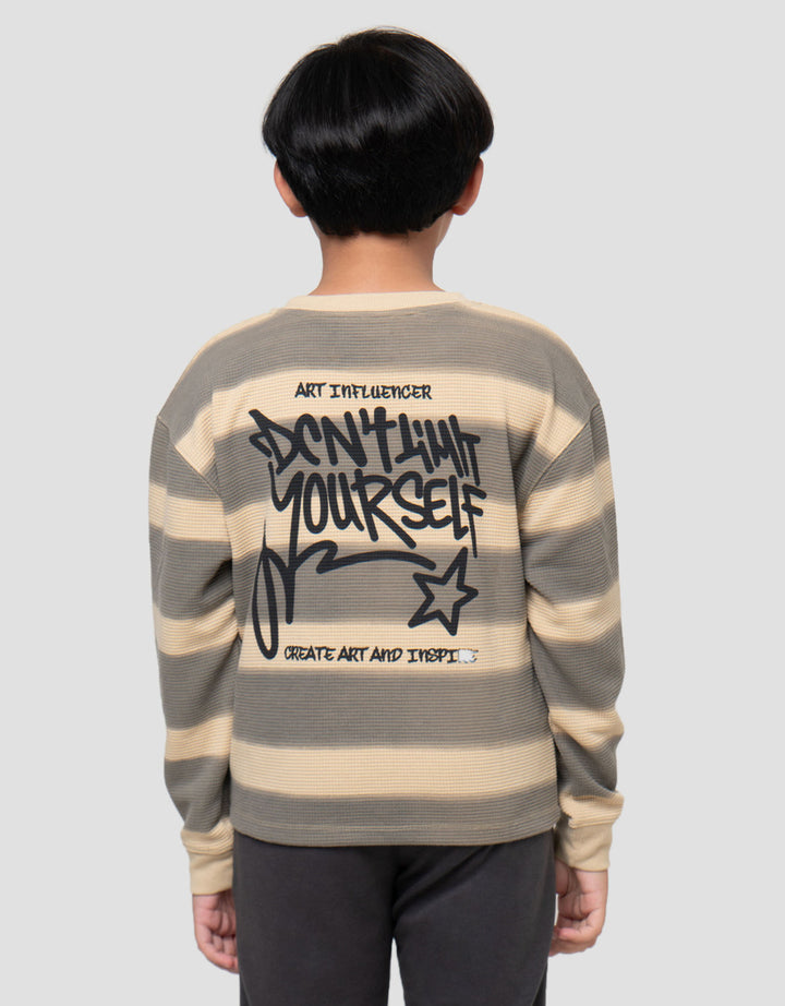 Nevada Knit Texture Gradient Stripe Sweater Anak Laki-Laki