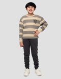 Nevada Knit Texture Gradient Stripe Sweater Anak Laki-Laki