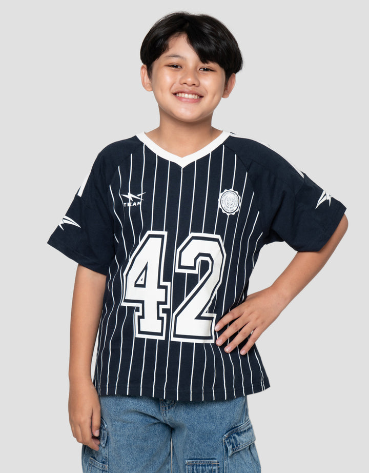 Nevada Full Print Stripe Number Kaos Oversize Anak Laki-Laki