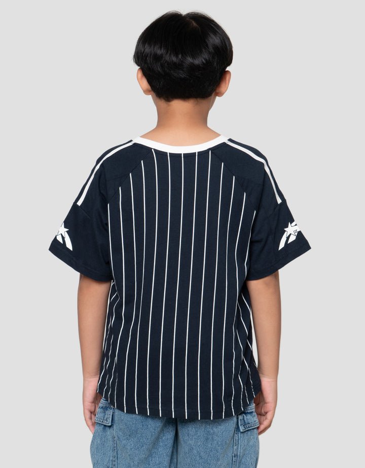 Nevada Full Print Stripe Number Kaos Oversize Anak Laki-Laki