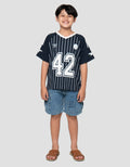 Nevada Full Print Stripe Number Kaos Oversize Anak Laki-Laki
