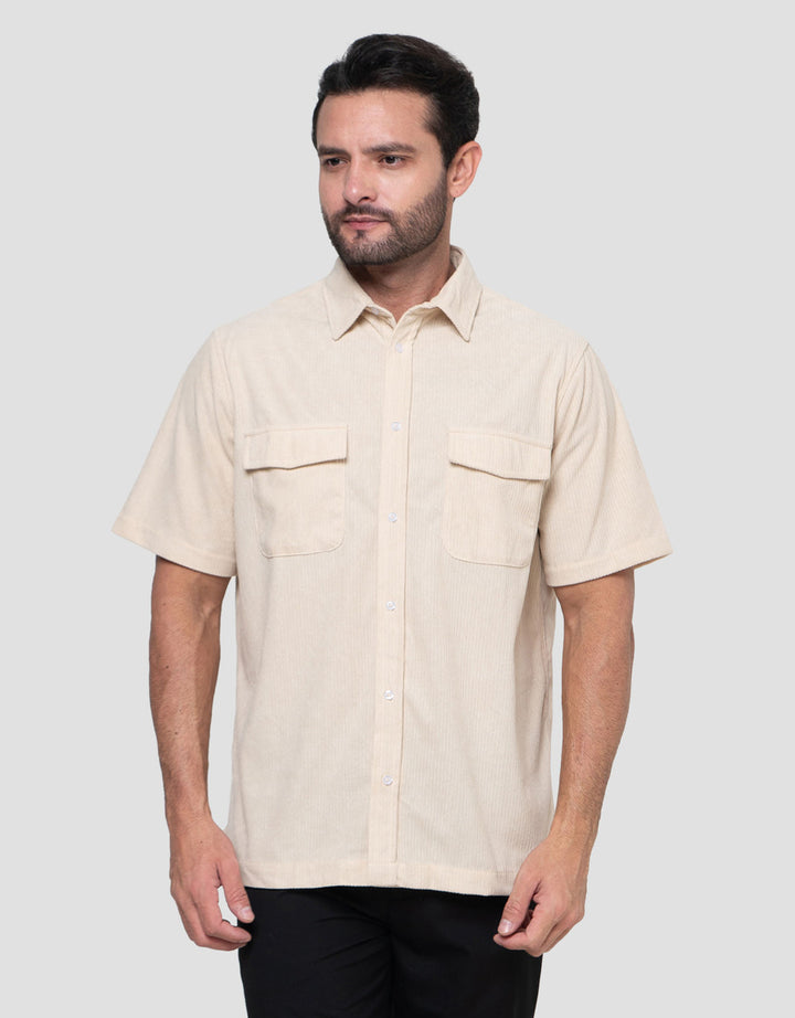 Cole Relax Corduroy Double Flap Pocket Kemeja Pria