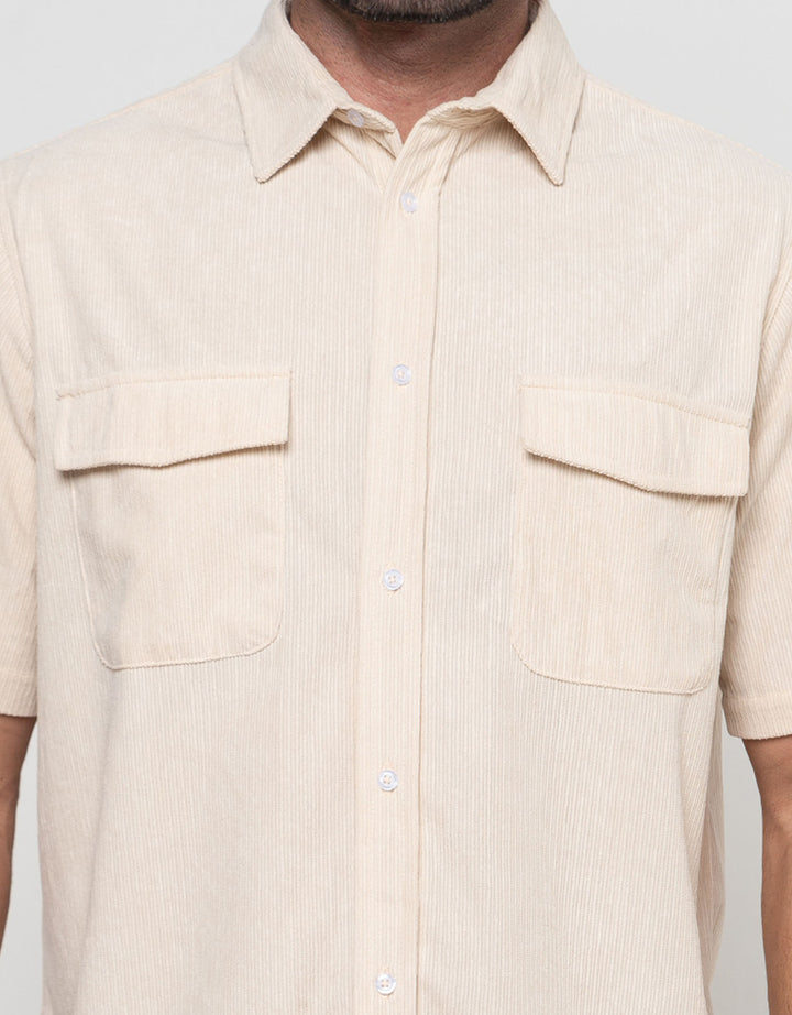 Cole Relax Corduroy Double Flap Pocket Kemeja Pria