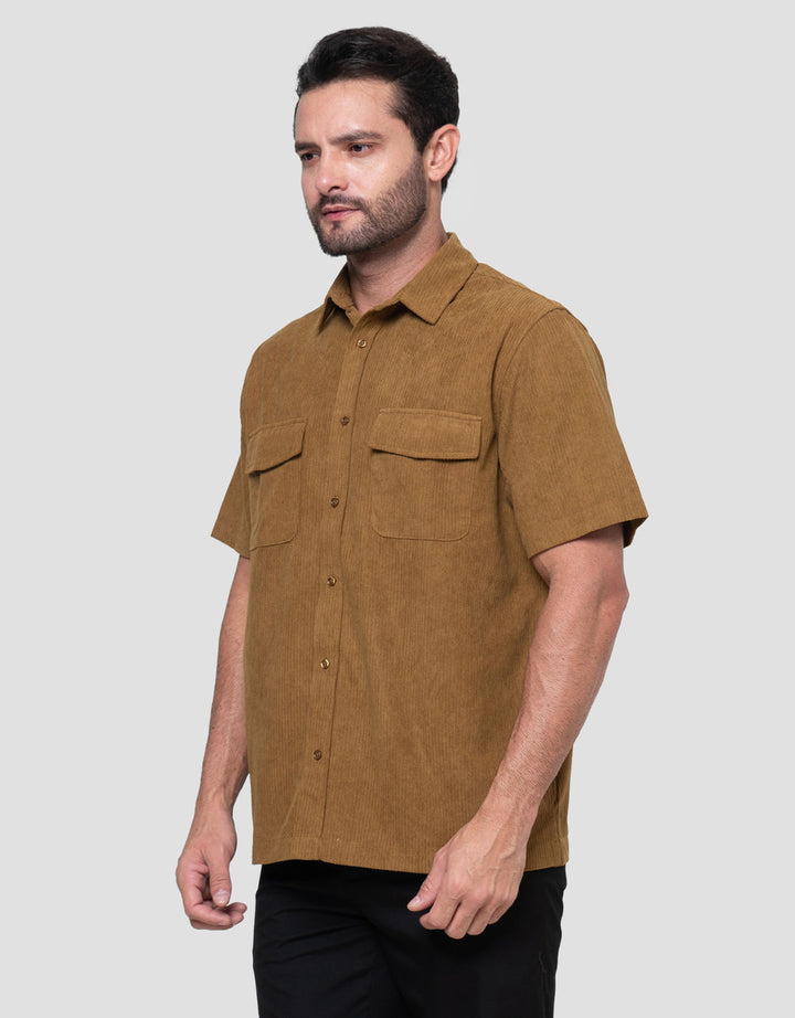 Cole Relax Corduroy Double Flap Pocket Kemeja Pria