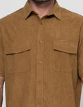 Cole Relax Corduroy Double Flap Pocket Kemeja Pria