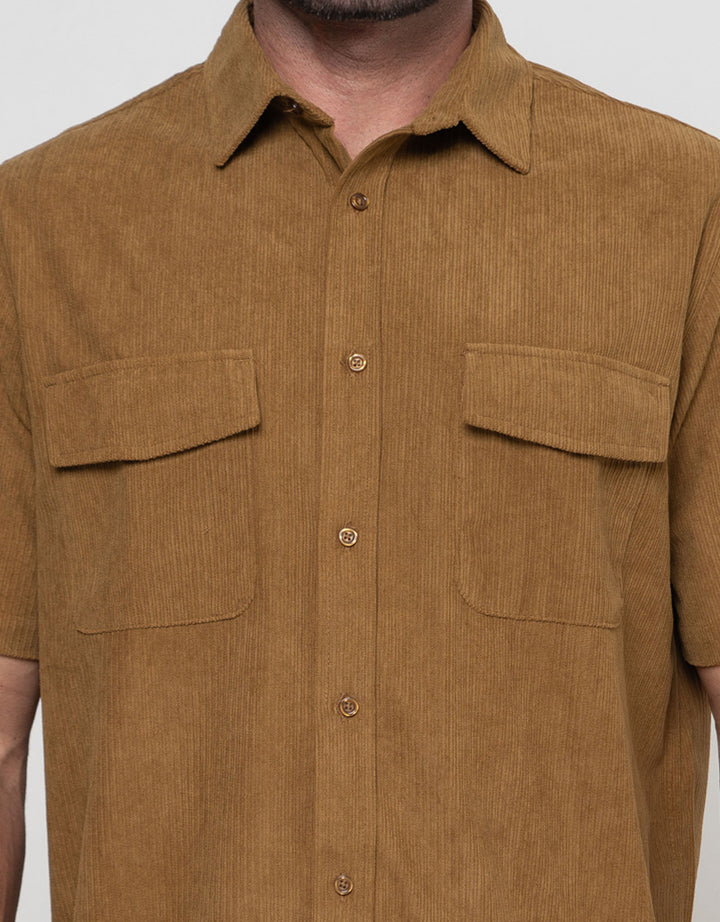 Cole Relax Corduroy Double Flap Pocket Kemeja Pria
