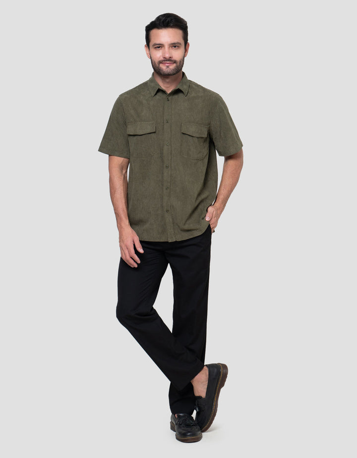 Cole Relax Corduroy Double Flap Pocket Kemeja Pria