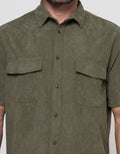 Cole Relax Corduroy Double Flap Pocket Kemeja Pria