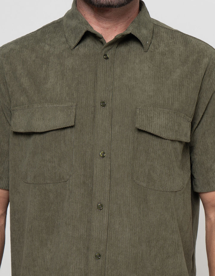 Cole Relax Corduroy Double Flap Pocket Kemeja Pria