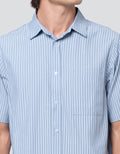 Cole Re Yarn Dyed Stripe Kemeja Pria