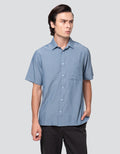 Cole Re Yarn Dyed Stripe Kemeja Pria