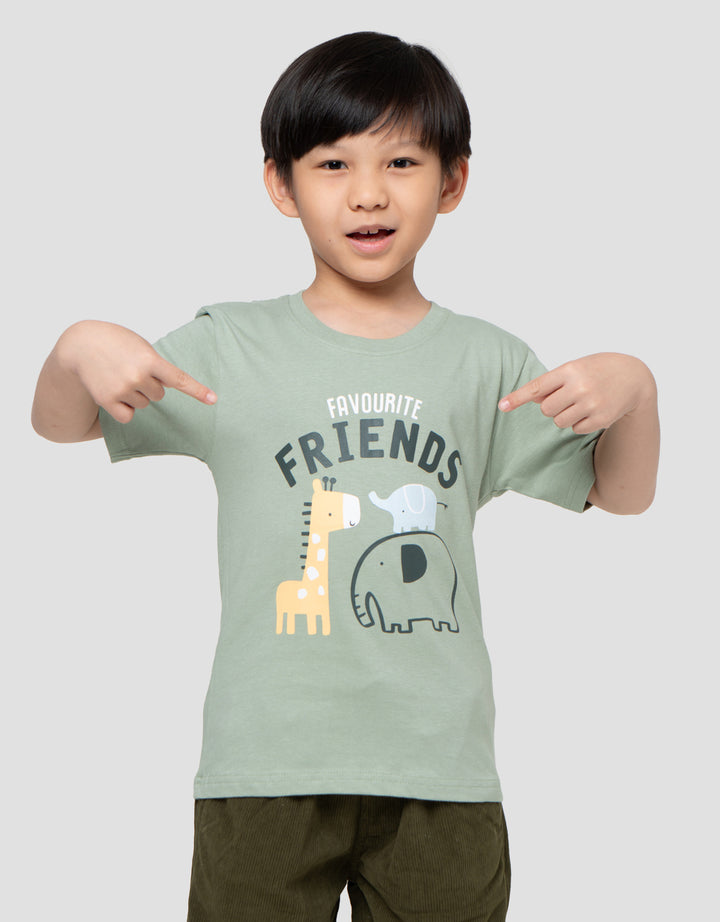 Little M Favourite Friends Print Kaos Anak Laki-laki