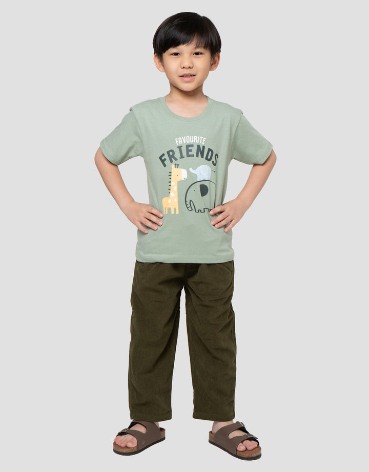 Little M Favourite Friends Print Kaos Anak Laki-laki