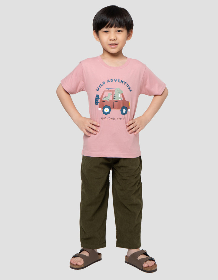 Little M Wild Adventure Print Kaos Anak Laki-laki