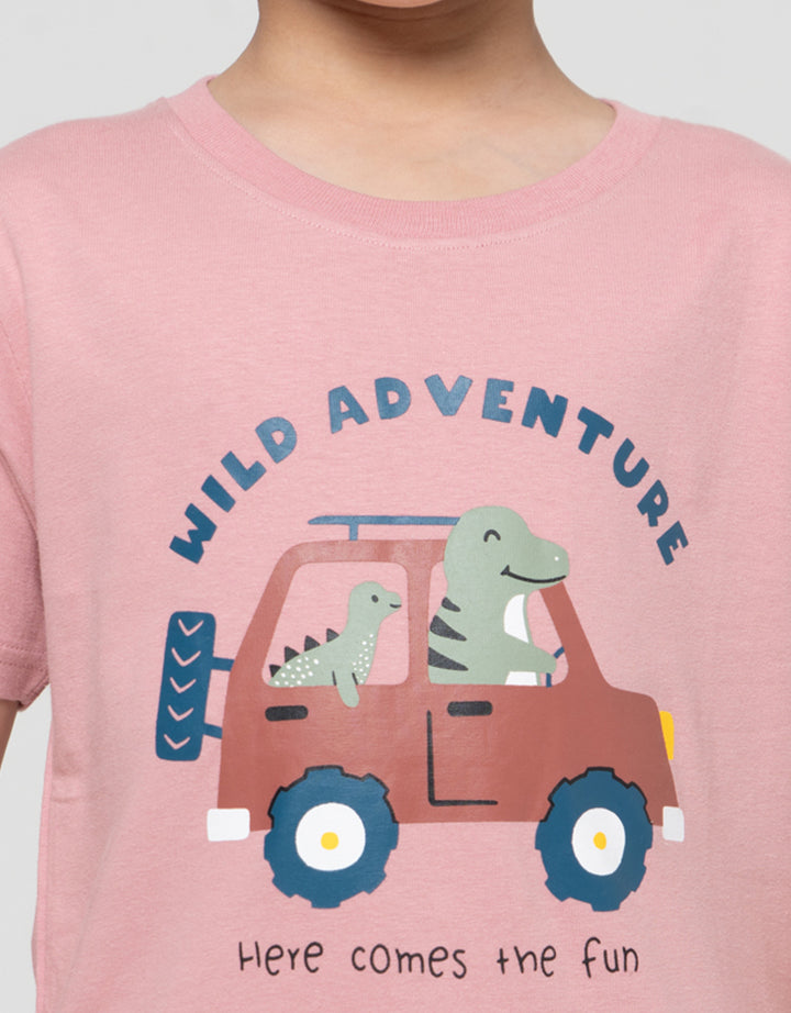 Little M Wild Adventure Print Kaos Anak Laki-laki
