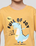 Little M Full Of Joy Roarr Print Kaos Anak Laki-laki