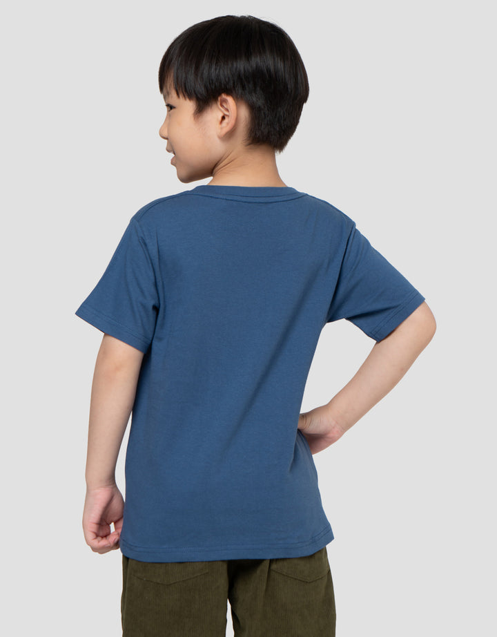 Little M Dino Island Print Kaos Anak Laki-laki