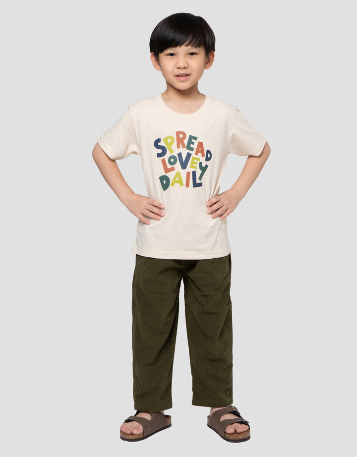 Little M Spread Love Daily Print Kaos Anak Laki-laki
