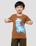 Little M Dino Grrrr Print Kaos Anak Laki-laki