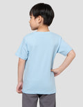 Little M Dino Skate Print Kaos Anak Laki-laki