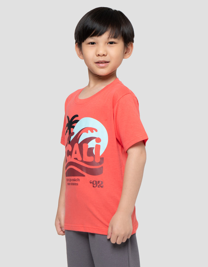 Little M Cali Waves Print Kaos Anak Laki-laki
