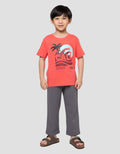 Little M Cali Waves Print Kaos Anak Laki-laki