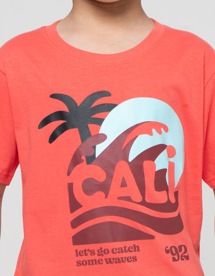Little M Cali Waves Print Kaos Anak Laki-laki