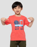 Little M Beep Beep Print Kaos Anak Laki-laki