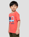 Little M Beep Beep Print Kaos Anak Laki-laki