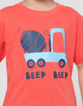 Little M Beep Beep Print Kaos Anak Laki-laki