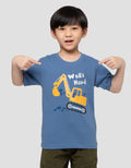 Little M Work Hard Print Kaos Anak Laki-laki