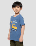 Little M Work Hard Print Kaos Anak Laki-laki