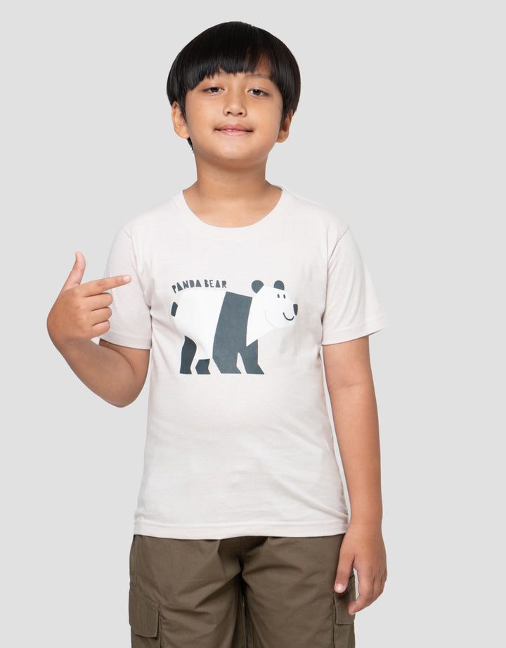 Little M Panda Bear Kaos Lengan Pendek Anak Laki-Laki