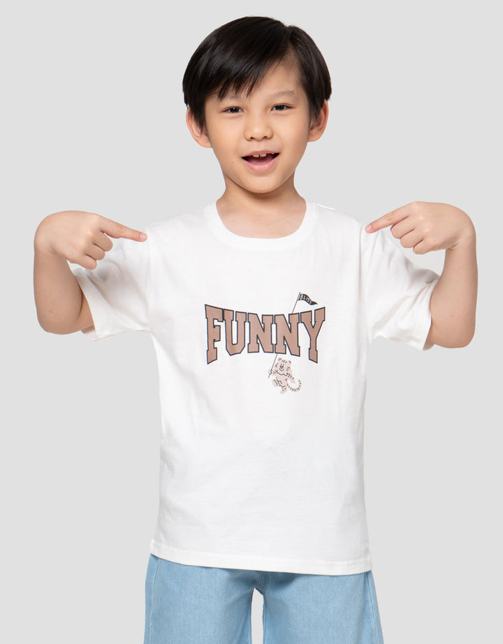 Little M Funny Tiger Print Kaos Anak Laki-laki