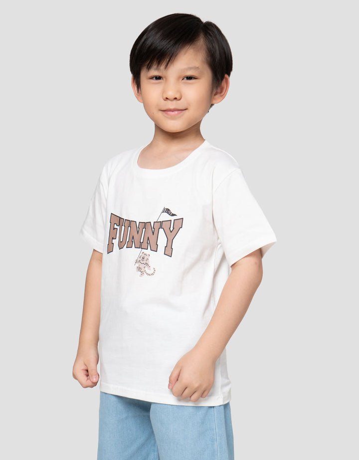 Little M Funny Tiger Print Kaos Anak Laki-laki