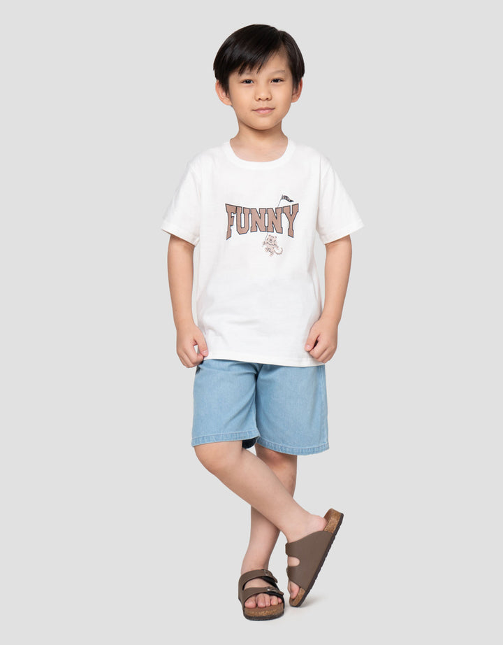 Little M Funny Tiger Print Kaos Anak Laki-laki