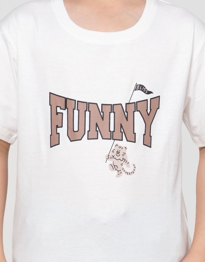 Little M Funny Tiger Print Kaos Anak Laki-laki