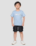 Little M Smile Dino Print Kaos Anak Laki-laki
