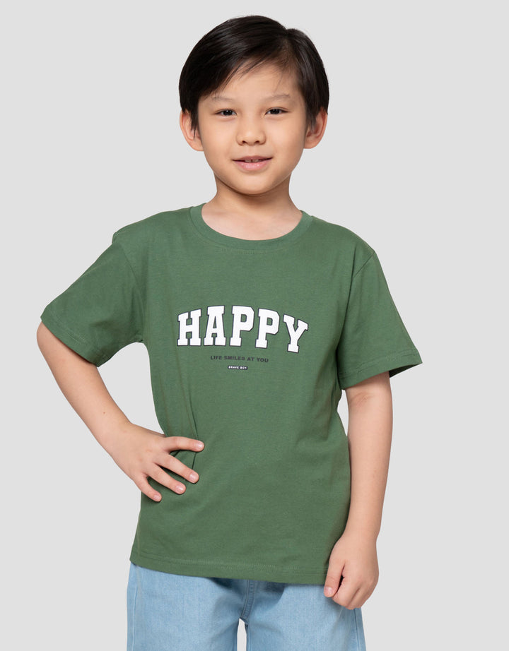 Little M Happy Boy Print Kaos Anak Laki-laki